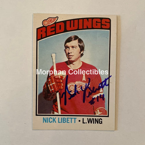 Nick Libett - Autographed Card Opc 1976-77