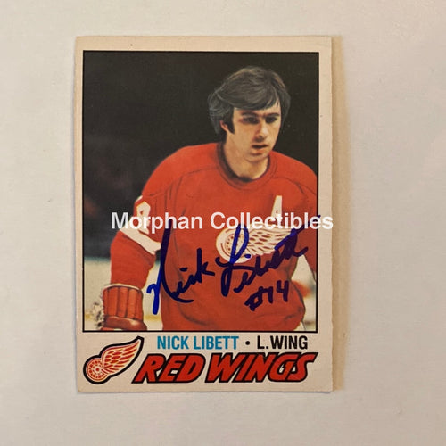 Nick Libett - Autographed Card Opc 1977-78