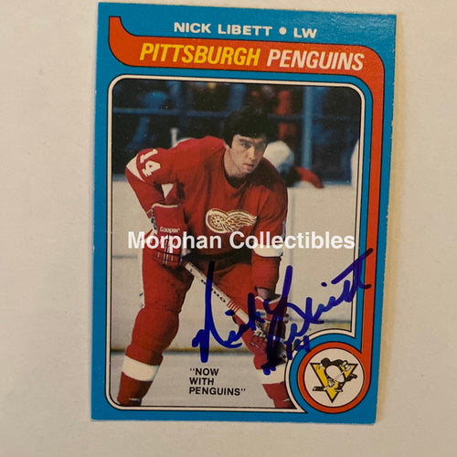 Nick Libett - Autographed Card Opc 1979-80