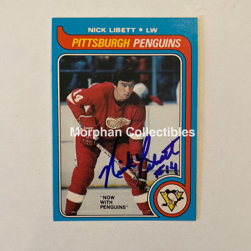 Nick Libett - Autographed Card Opc 1979-80