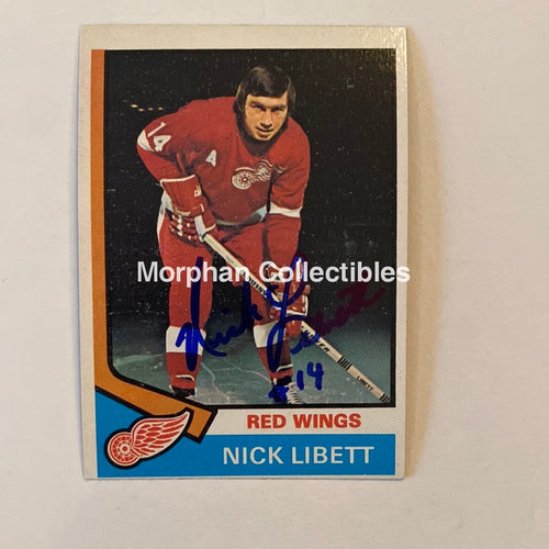 Nick Libett - Autographed Card Topps 1974-75