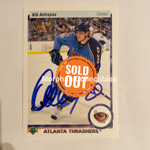 Nik Antropov - Autographed Card 2010-11 Upper Deck