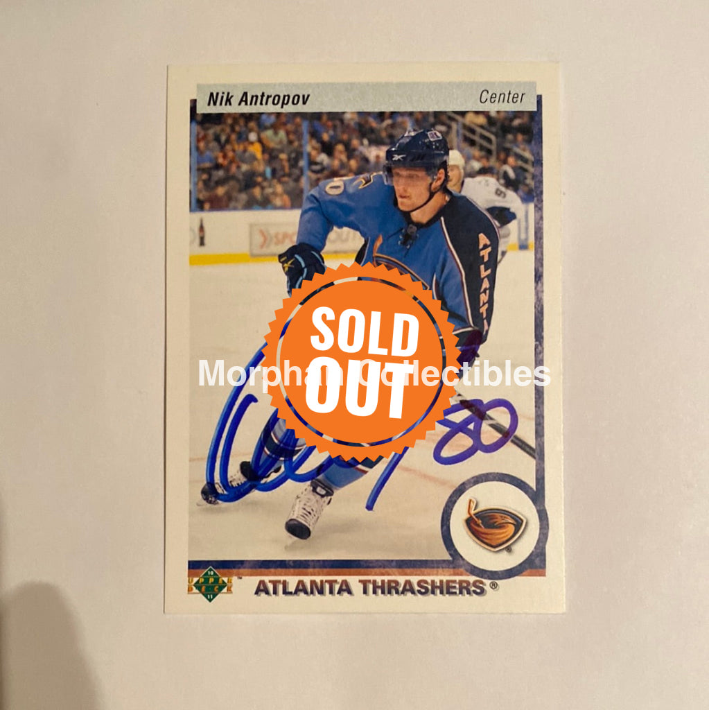 Nik Antropov - Autographed Card 2010-11 Upper Deck