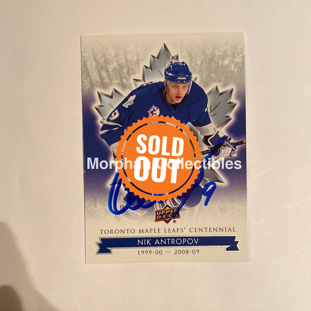 Nik Antropov - Autographed Card Leaf Centennial