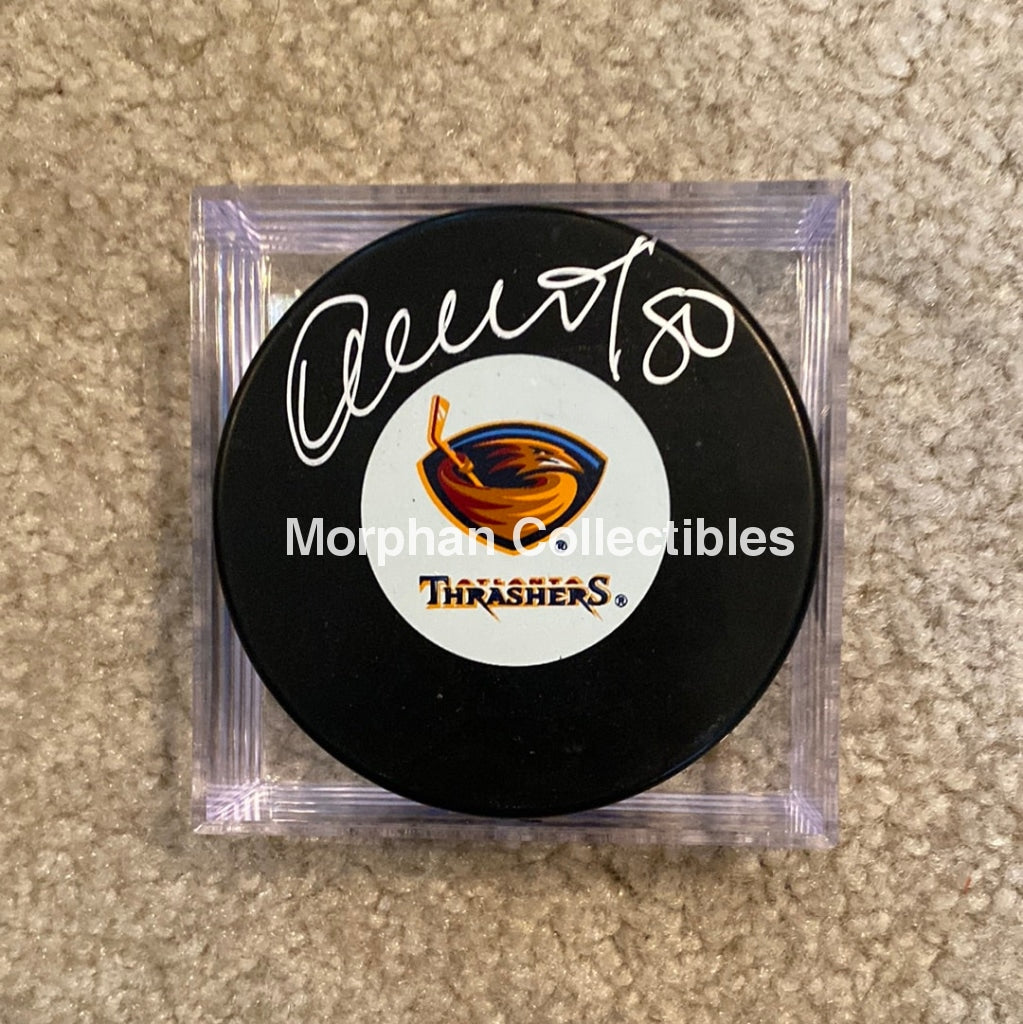 Nik Antropov - Autographed Puck Atlanta Thrashers