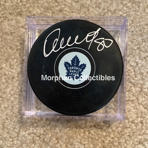 Nik Antropov - Autographed Pick Toronto Maple Leafs Puck