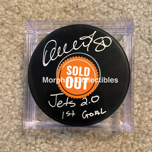 Nik Antropov - Autographed Pick Winnipeg Jets Puck