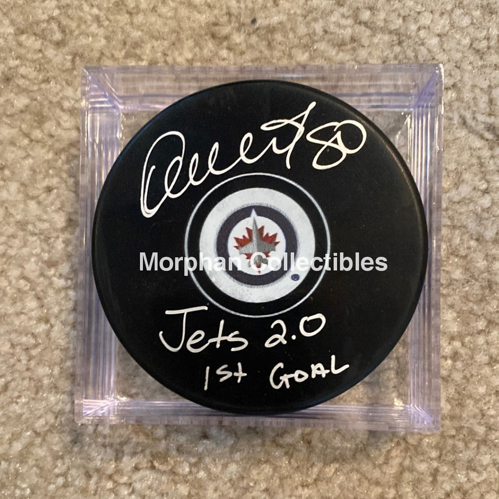 Nik Antropov - Autographed Pick Winnipeg Jets Puck