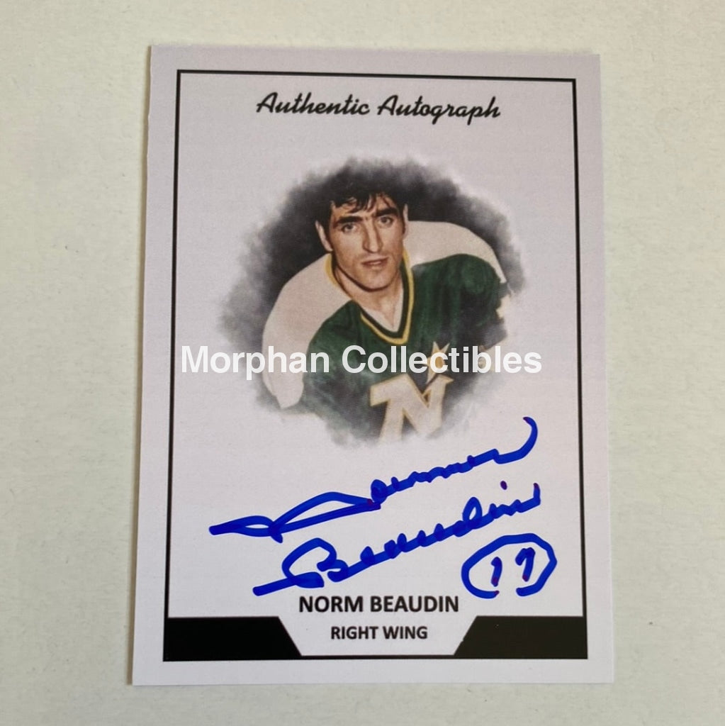 Norm Beaudin - Autographed Card Custom