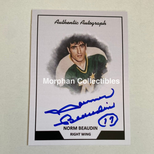 Norm Beaudin - Autographed Card Custom