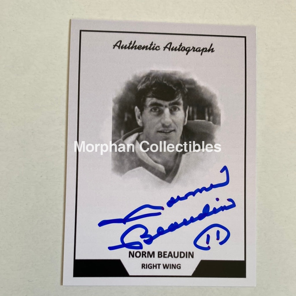 Norm Beaudin - Autographed Card Custom