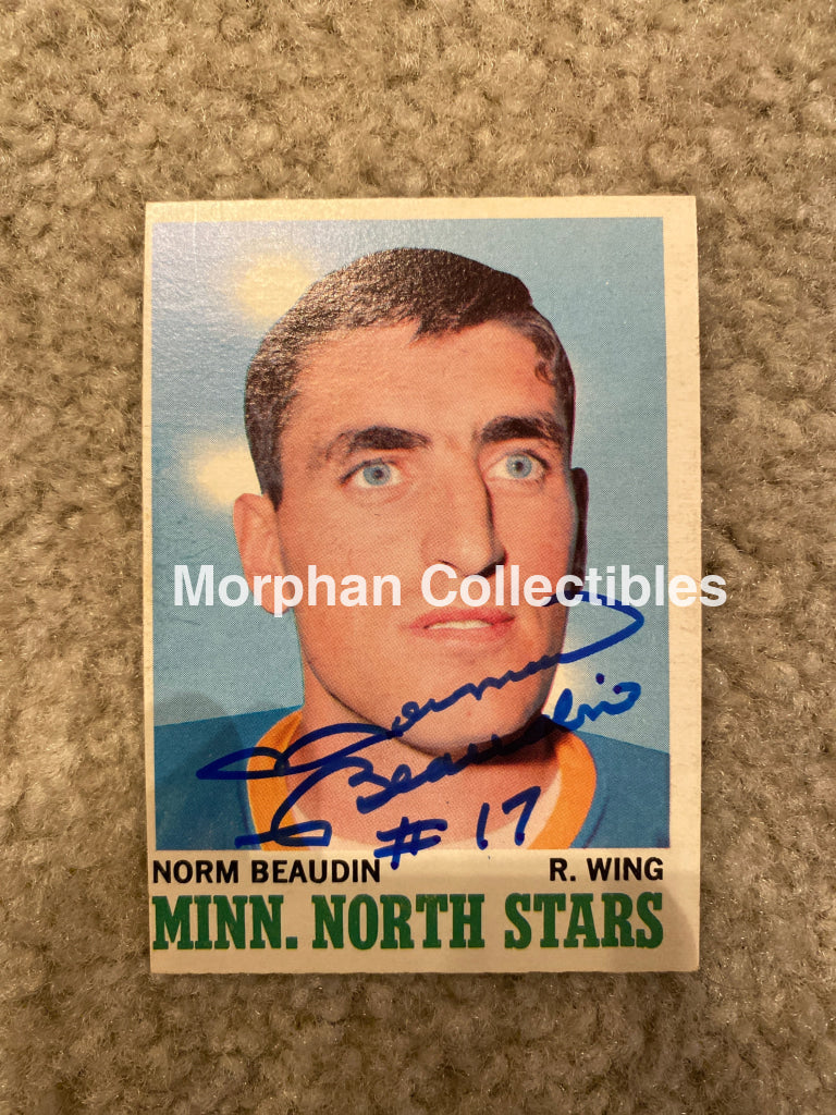 Norm Beaudin - Autographed Card Opc 1970-71 Rookie