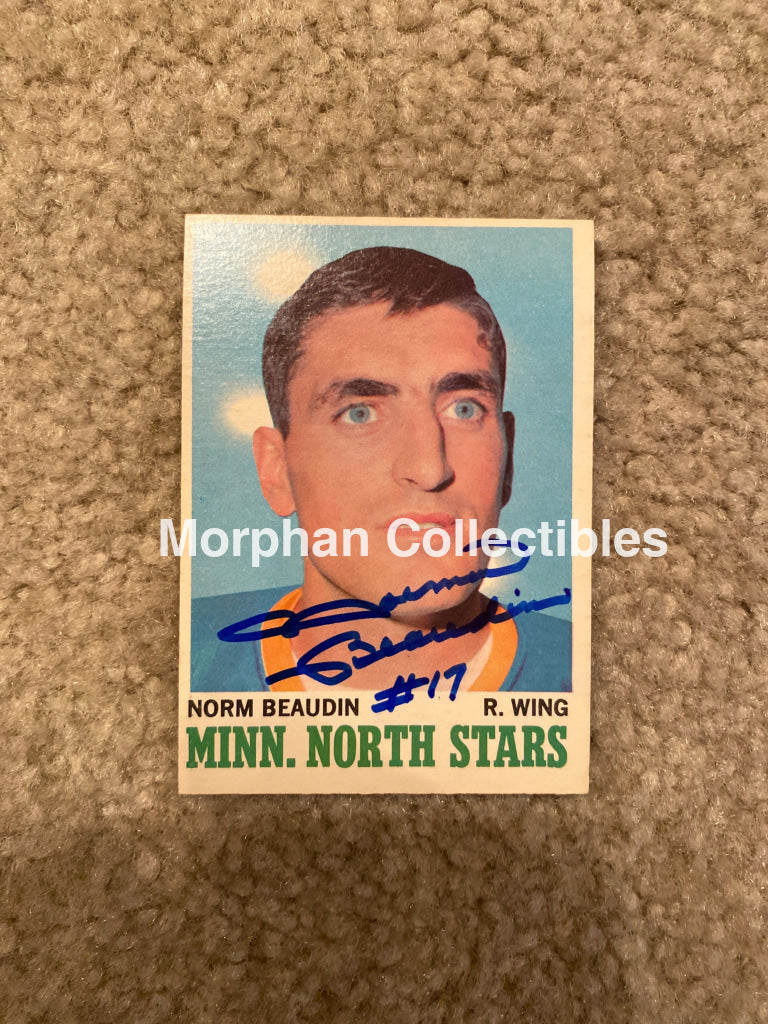 Norm Beaudin - Autographed Card Opc 1970-71 Rookie