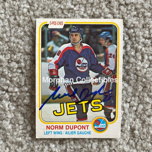 Norm Dupont - Autographed Card 1981-82 Opc