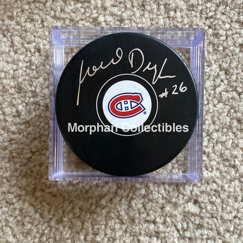 Norm Dupont - Autographed Puck Montreal Canadiens