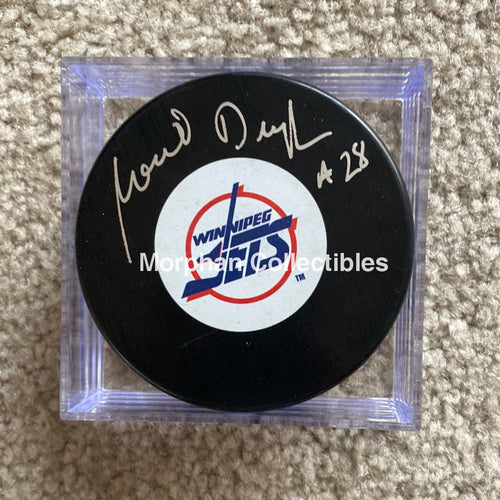 Norm Dupont - Autographed Puck Winnipeg Jets