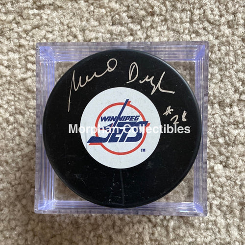 Norm Dupont - Autographed Puck Winnipeg Jets