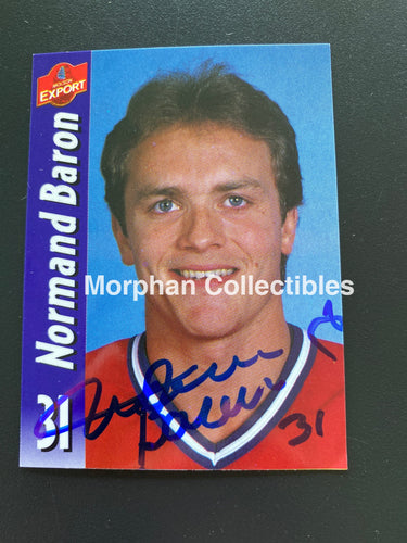 Normand Baron- Autographed Card - Molsom Blue Version