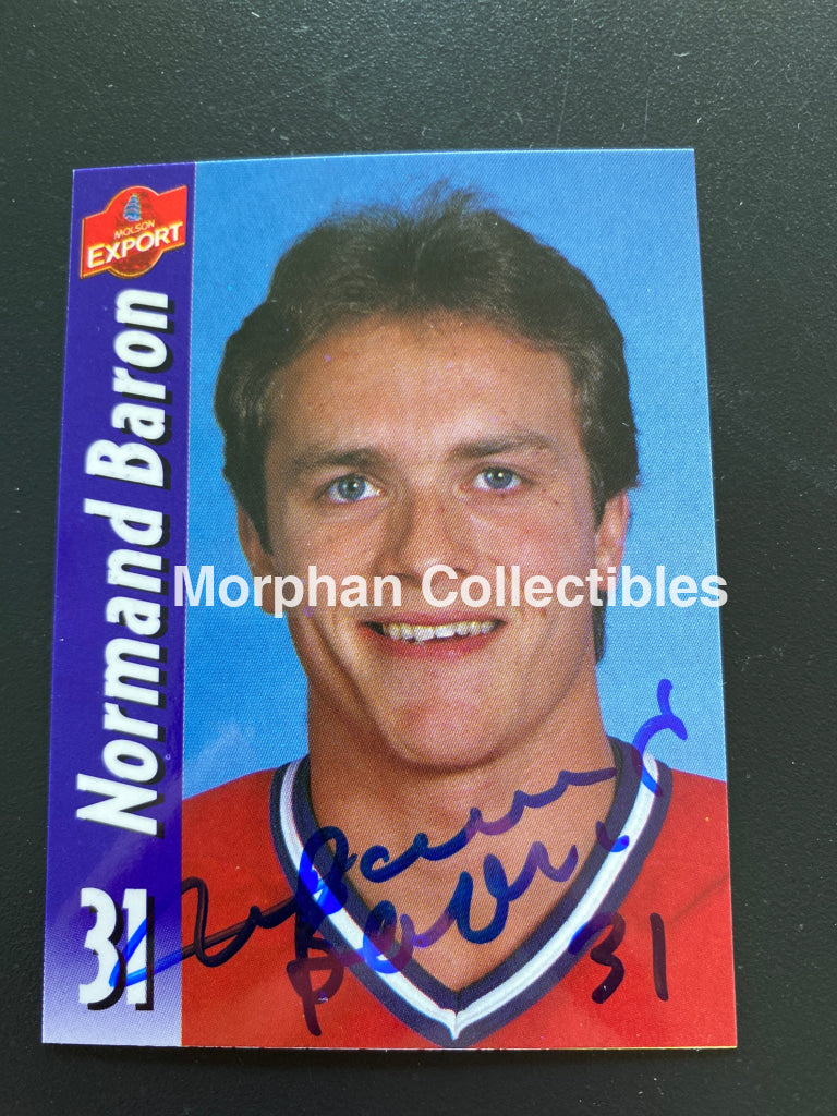 Normand Baron- Autographed Card - Molsom Blue Version