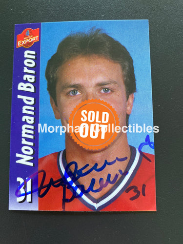 Normand Baron- Autographed Card - Molsom Blue Version