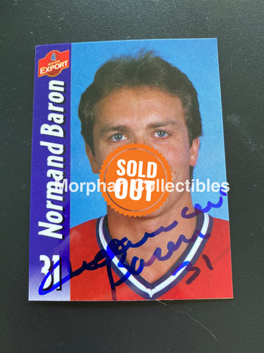 Normand Baron- Autographed Card - Molsom Blue Version