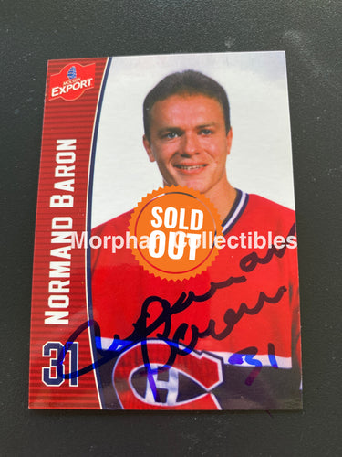 Normand Baron- Autographed Card - Molsom Red Version