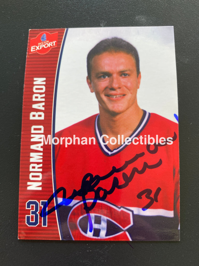 Normand Baron- Autographed Card - Molsom Red Version