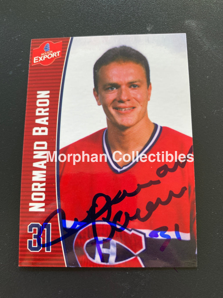 Normand Baron- Autographed Card - Molsom Red Version