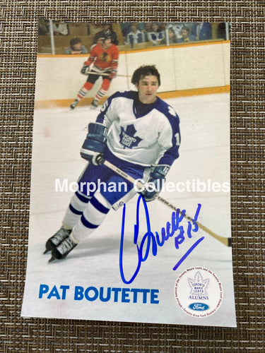 Pat Boutette - Autographed 5X7 Photo Toronto Maple Leafs