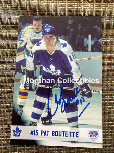Pat Boutette - Autographed 5X7 Photo Toronto Maple Leafs