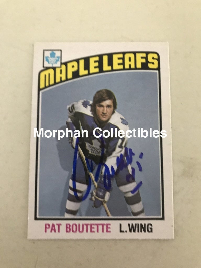 Pat Boutette - Autographed Card Opc 1976-77 #2