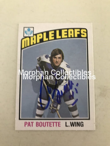 Pat Boutette - Autographed Card Opc 1976-77 #2