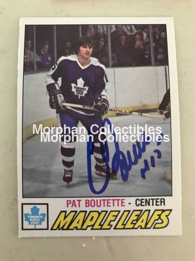 Pat Boutette - Autographed Card Opc 1977-78 #1