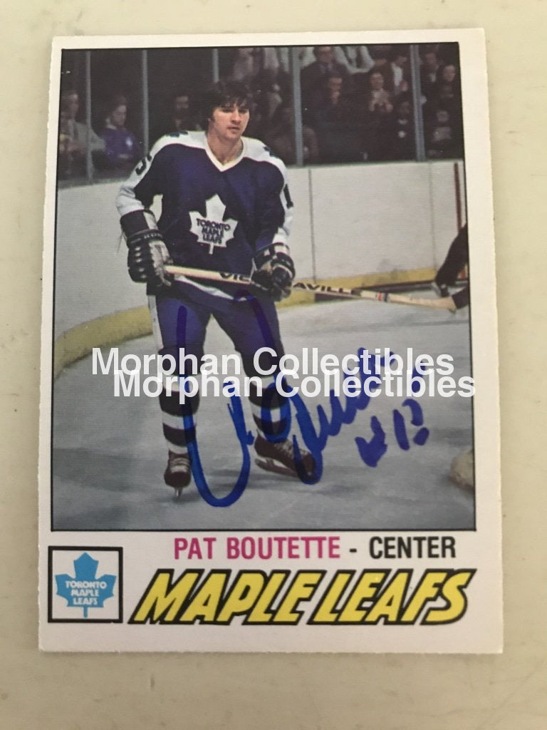 Pat Boutette - Autographed Card Opc 1977-78 #5