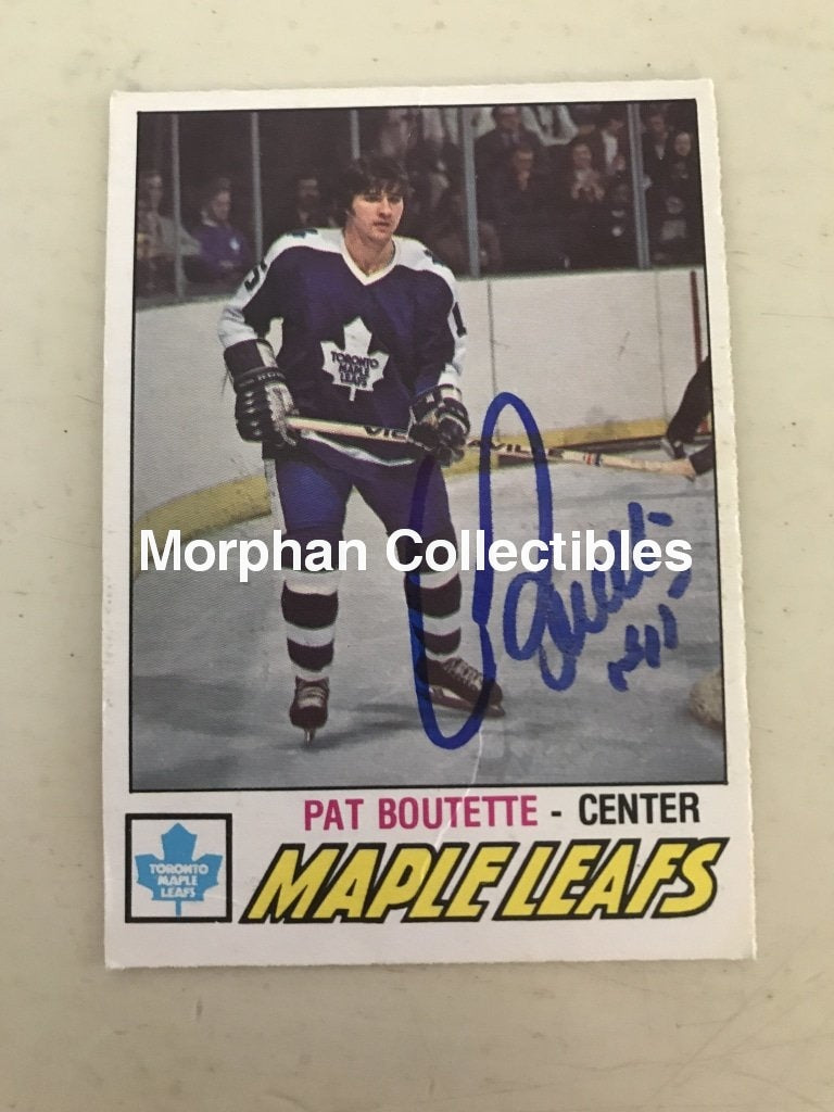 Pat Boutette - Autographed Card Opc 1977-78 #6