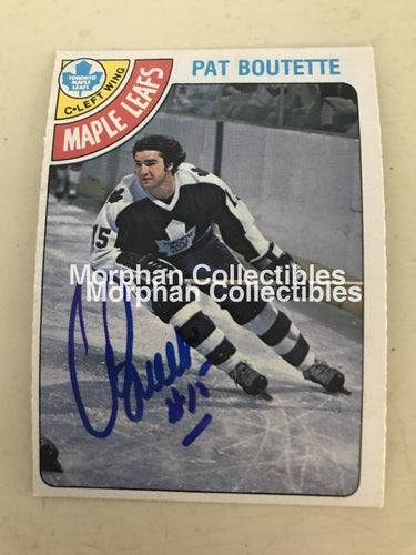 Pat Boutette - Autographed Card Opc 1978-79 #2