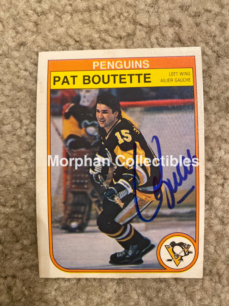 Pat Boutette - Autographed Card Opc 1982-83