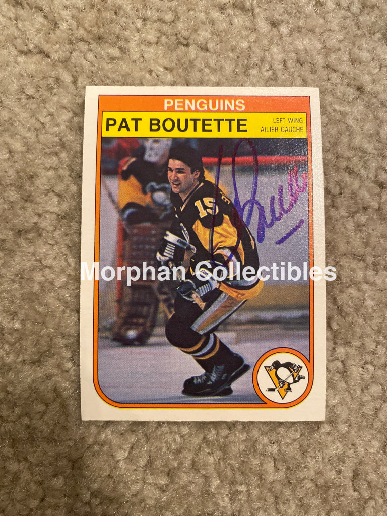 Pat Boutette - Autographed Card Opc 1982-83