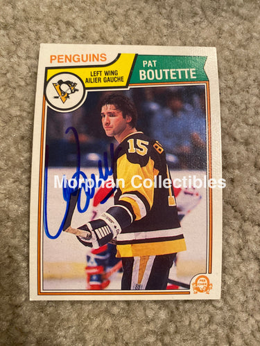 Pat Boutette - Autographed Card Opc 1983-84