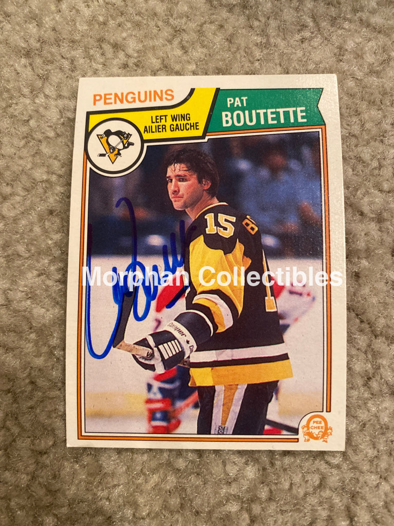 Pat Boutette - Autographed Card Opc 1983-84