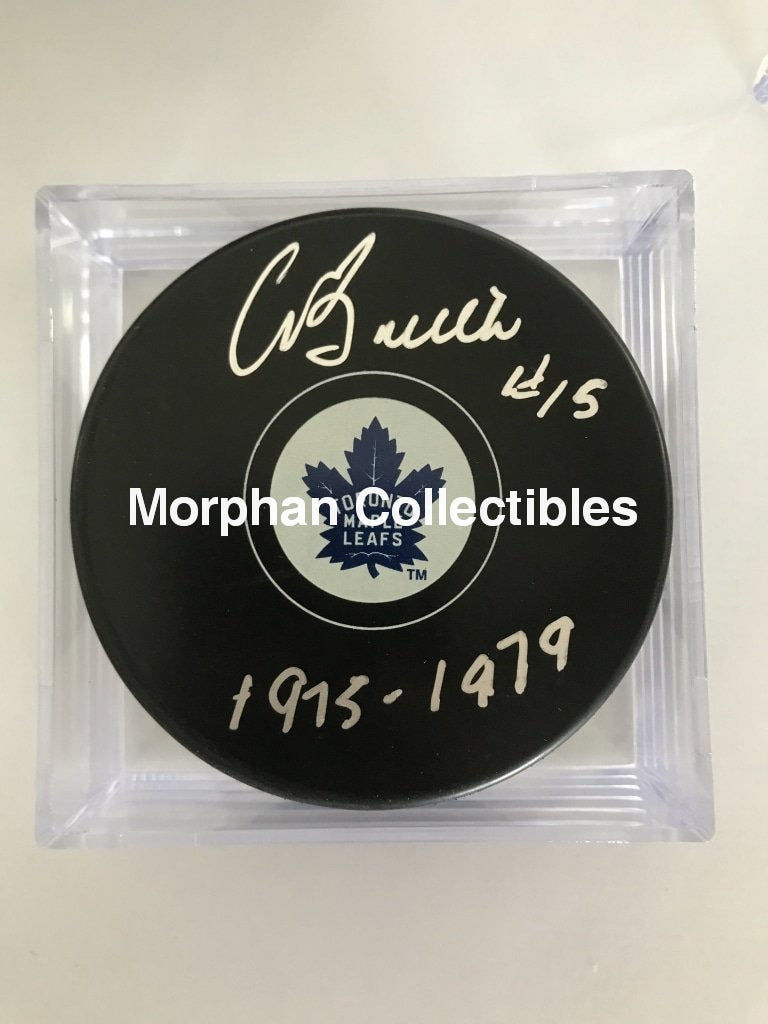 Pat Boutette - Autographed Puck Toronto Maple Leafs (1975-1979)