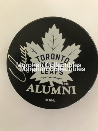 Pat Boutette - Autographed Puck Toronto Maple Leafs Alumni