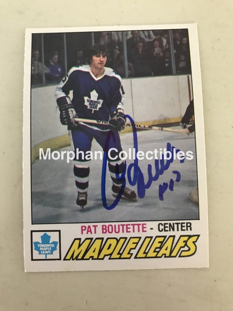 Pat Boutette - Autographed Card Opc 1977-78 #3