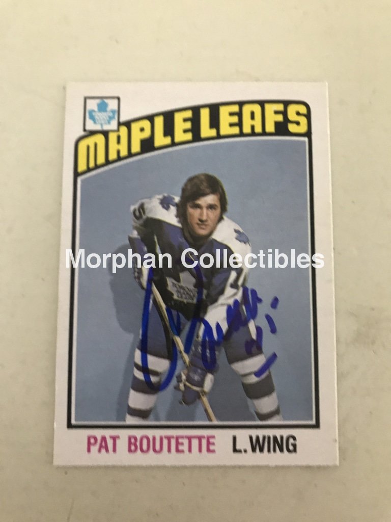 Pat Boutette - Autographed Card Opc 1977-78 #8
