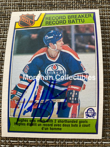 Pat Hughes - Autographed Card 1983/84 Opc