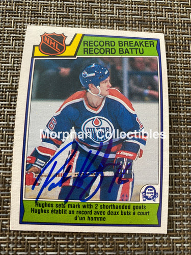 Pat Hughes - Autographed Card 1983/84 Opc