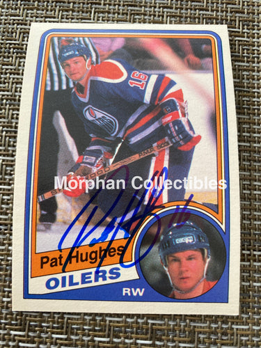 Pat Hughes - Autographed Card 1984/85 Opc