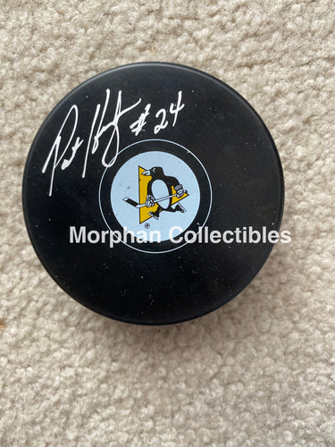 Pat Hughes - Autographed Puck Pittsburg Penguins