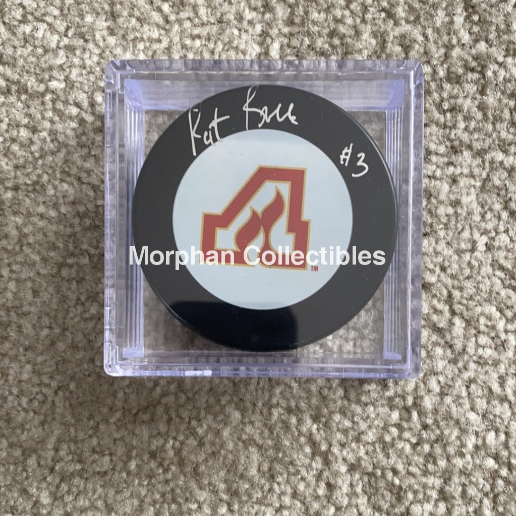 Pat Ribble - Autographed Atlanta Flames Puck