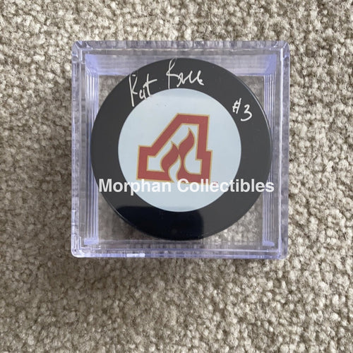 Pat Ribble - Autographed Atlanta Flames Puck